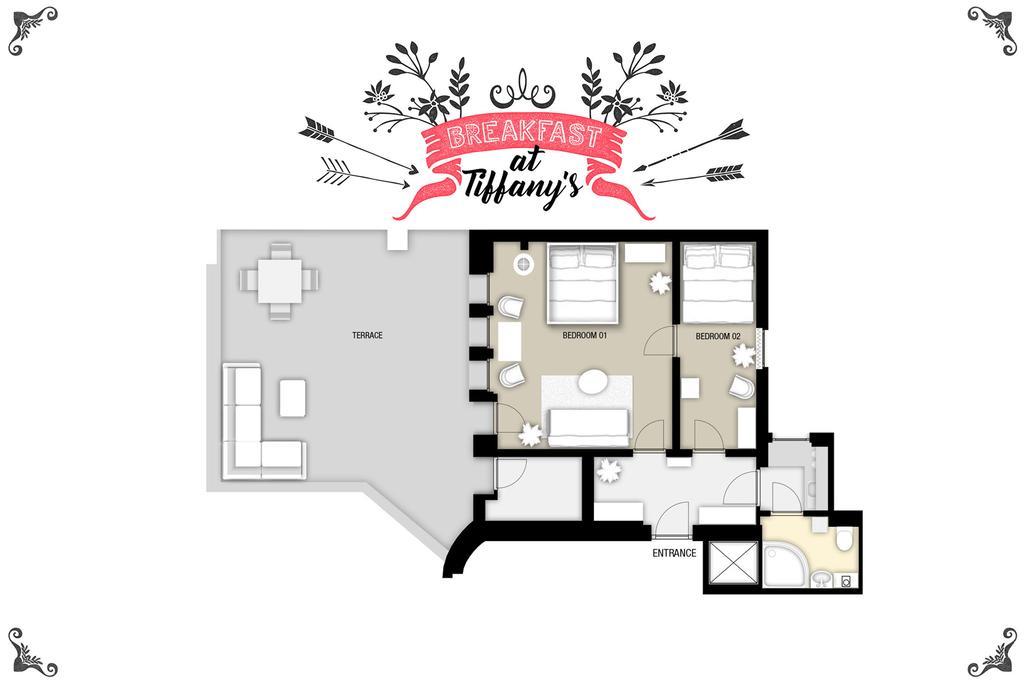 Апартаменты A/C + Terrace Breakfast At Tiffany'S Прага Экстерьер фото